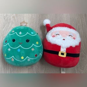 Squishmallow|Christmas Set‎ of 2|Leama Christmas Tree & Santa Clause